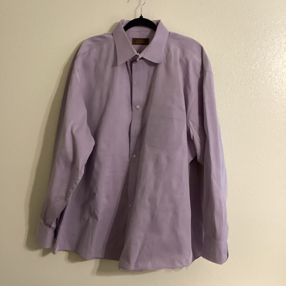 Tasso Elba 100% Cotton Long Sleeve Men’s Dress Shirt Size XXL